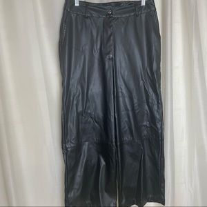 Reclaimed Vintage faux leather short palazzo pants